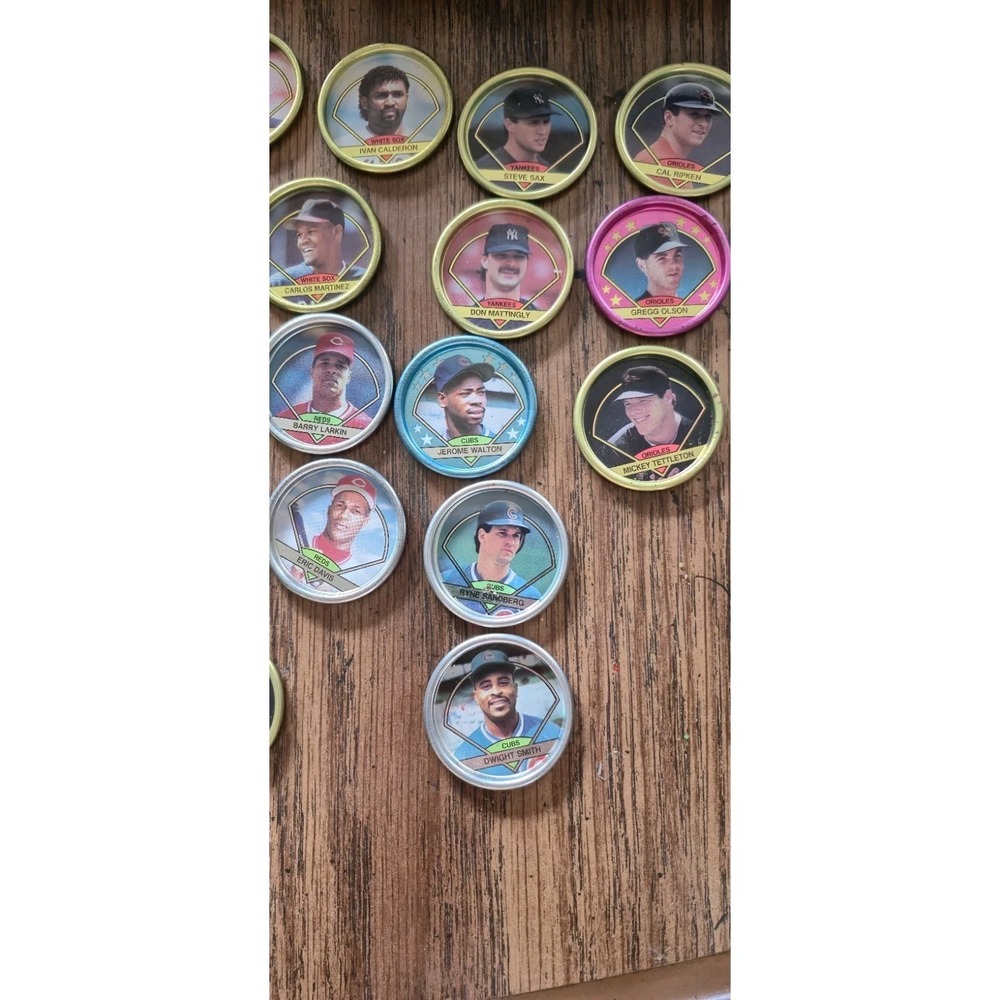 Vintage MLB Baseball Milk Caps / Pogs Lot of 52 – Topps 1989 Stars - Picture 4 of 8